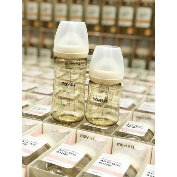 Bình sữa Moyuum cho bé nhựa PPSU Hàn Quốc 170ml/ 270ml đổi núm