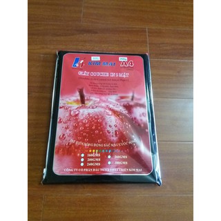 Giấy Couche in 2 mặt bóng 300 Kim Mai - giấy in ảnh - KM2M300