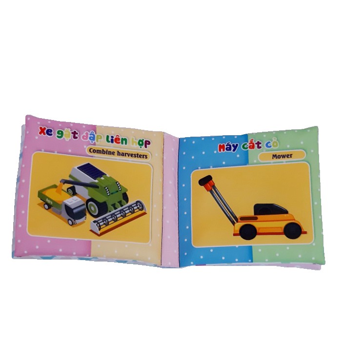 Sách vải song ngữ TONYKIDS chủ đề Xe nông trại