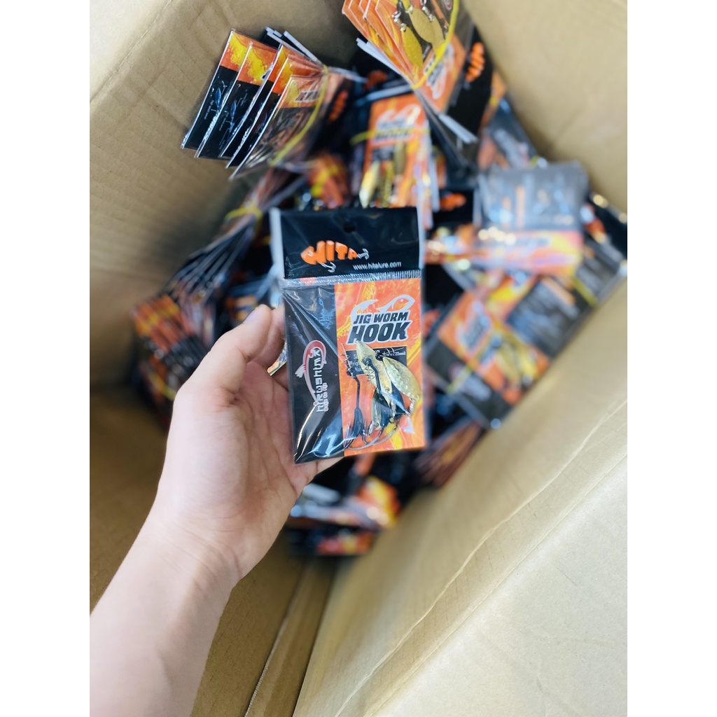 Lưỡi câu cá Jig Worm Hook Hirushima Hita Lure