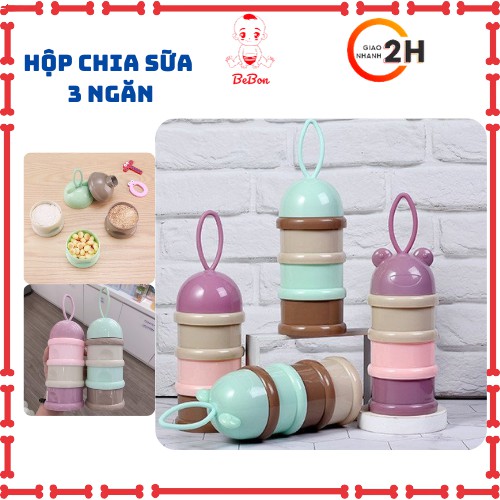 HỘP CHIA SỮA CHIA CHÀO 3 NGĂN CHO BÉ - BỘ SẢN PHẨM ĐỒ DÙNG ĂN DẶM