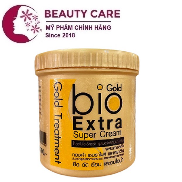 Kem ủ tóc phục hồi tóc siêu mềm mượt Gold Bio Extra Super Cream 390g