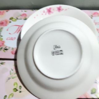 combo 2 dĩa sứ phẳng 23cm