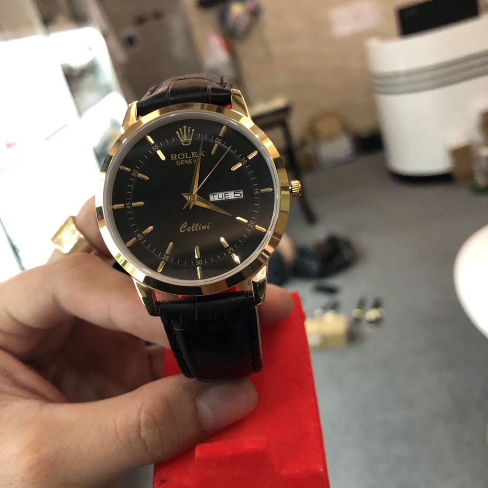 Đồng Hồ Nam RoLex Sapphire R028 Mặt trơn 2 lịch Máy Pin Nhật Chống nước, chống xước Tuyệt đối