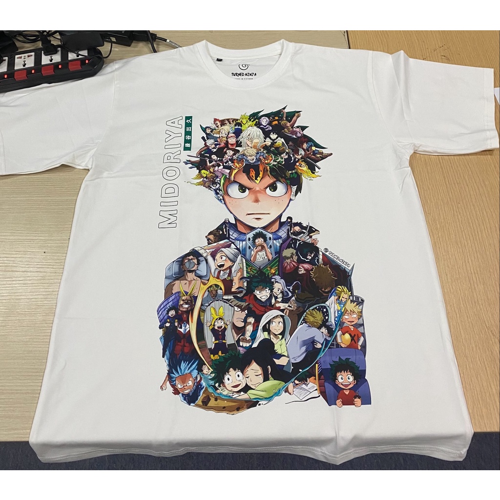 Áo thun Deku  chất liệu cotton 100%, tay ngắn, cổ tròn phiên bản có màu từ Turned Ninja