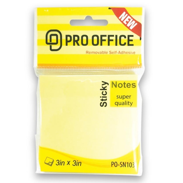 Giấy Note Pro Office - 3x3in PO-SN103-3SN0002 - Màu Vàng - ClassMate