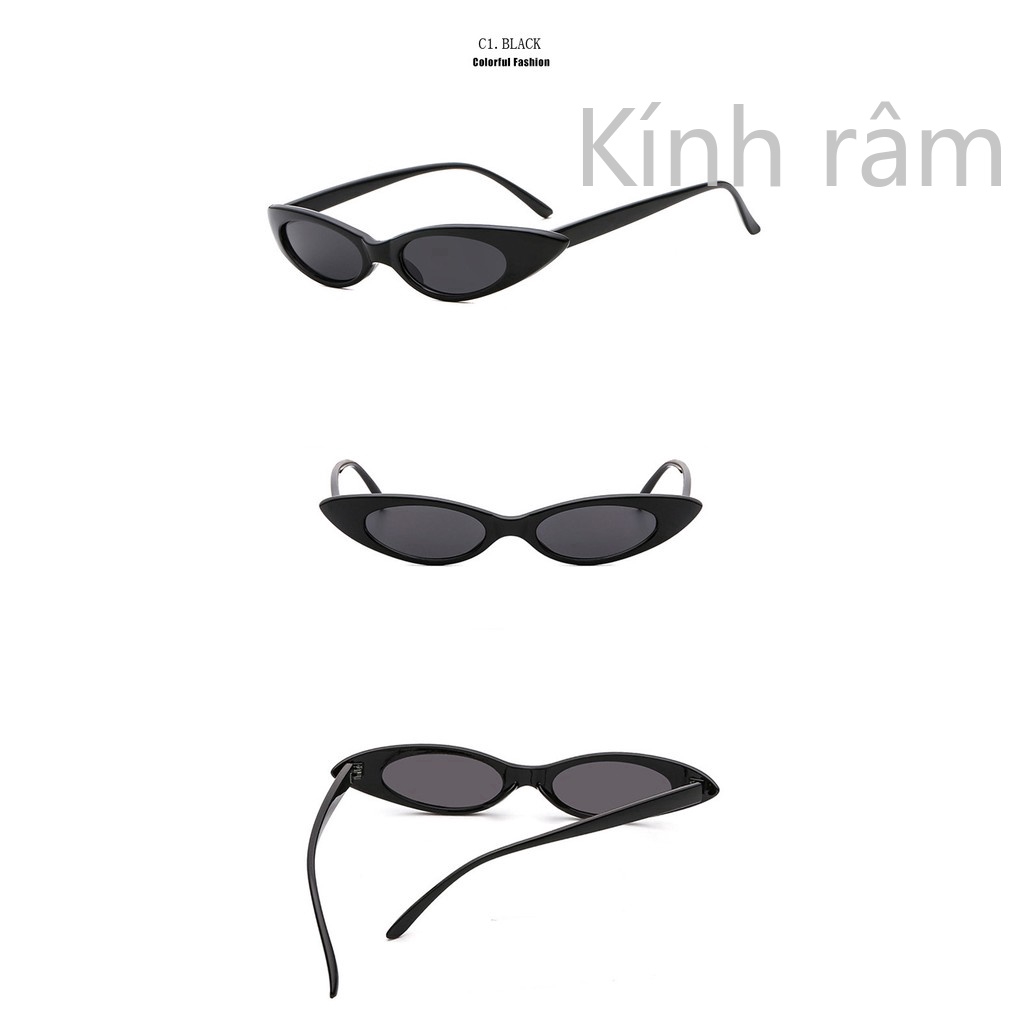 Kính mát mắt mèo đen cổ điển chống tia UV400