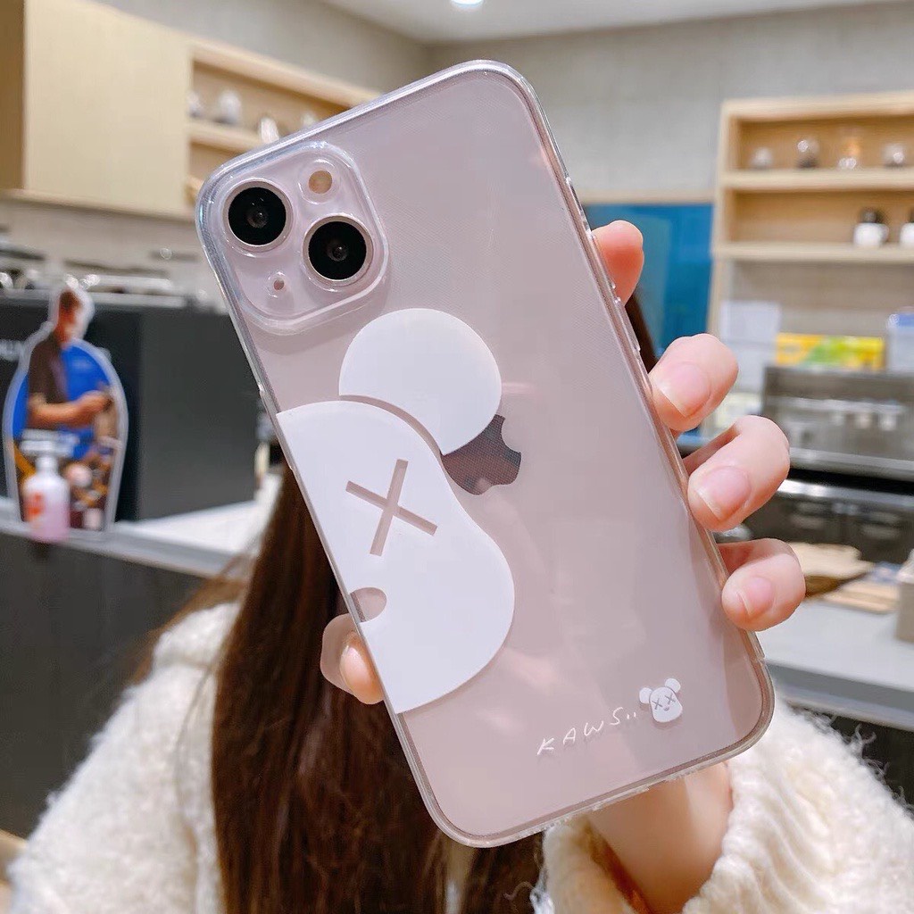 Ốp Lưng Iphone Trong Suốt, Bảo Vệ Camera In Hình Gấu KAWS Đôi 7Plus,8Plus,x,xs,xsmax,11,11promax,12,12promax,13,13promax