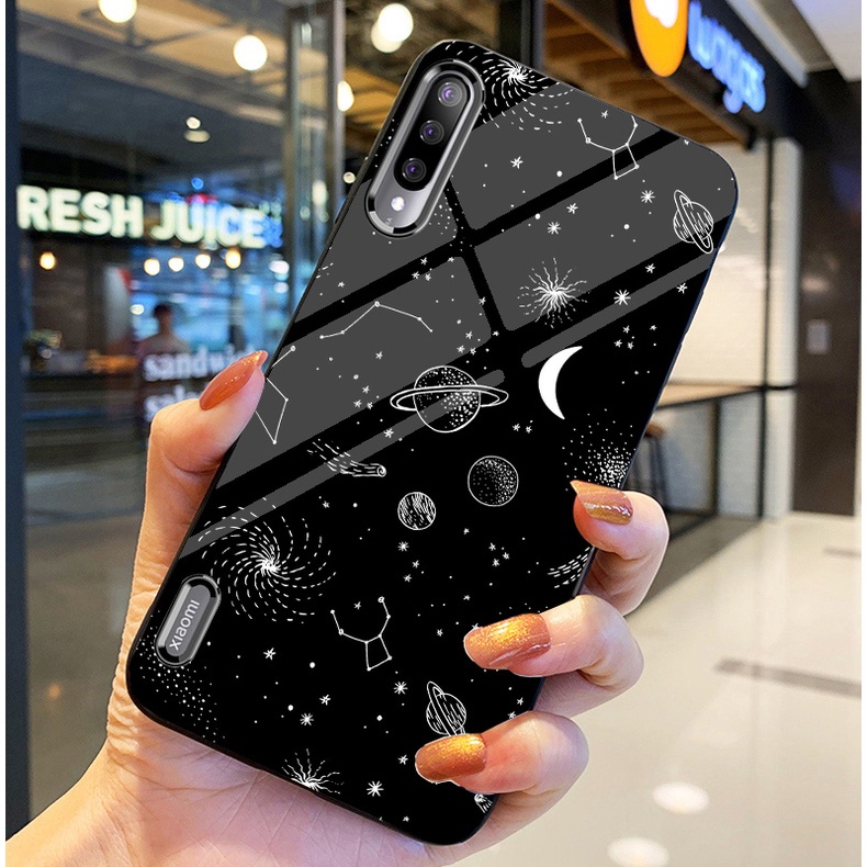 Ốp Lưng XIAOMI MI A3 Ốp kính bóng cao cấp Phi Hành Gia