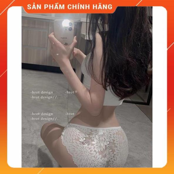 Quần Lót Nữ ❤️Quần Lót Ren Sexy Phối Họa Tiết 3 Dây Hông Gợi Cảm Quyến Rũ 9802