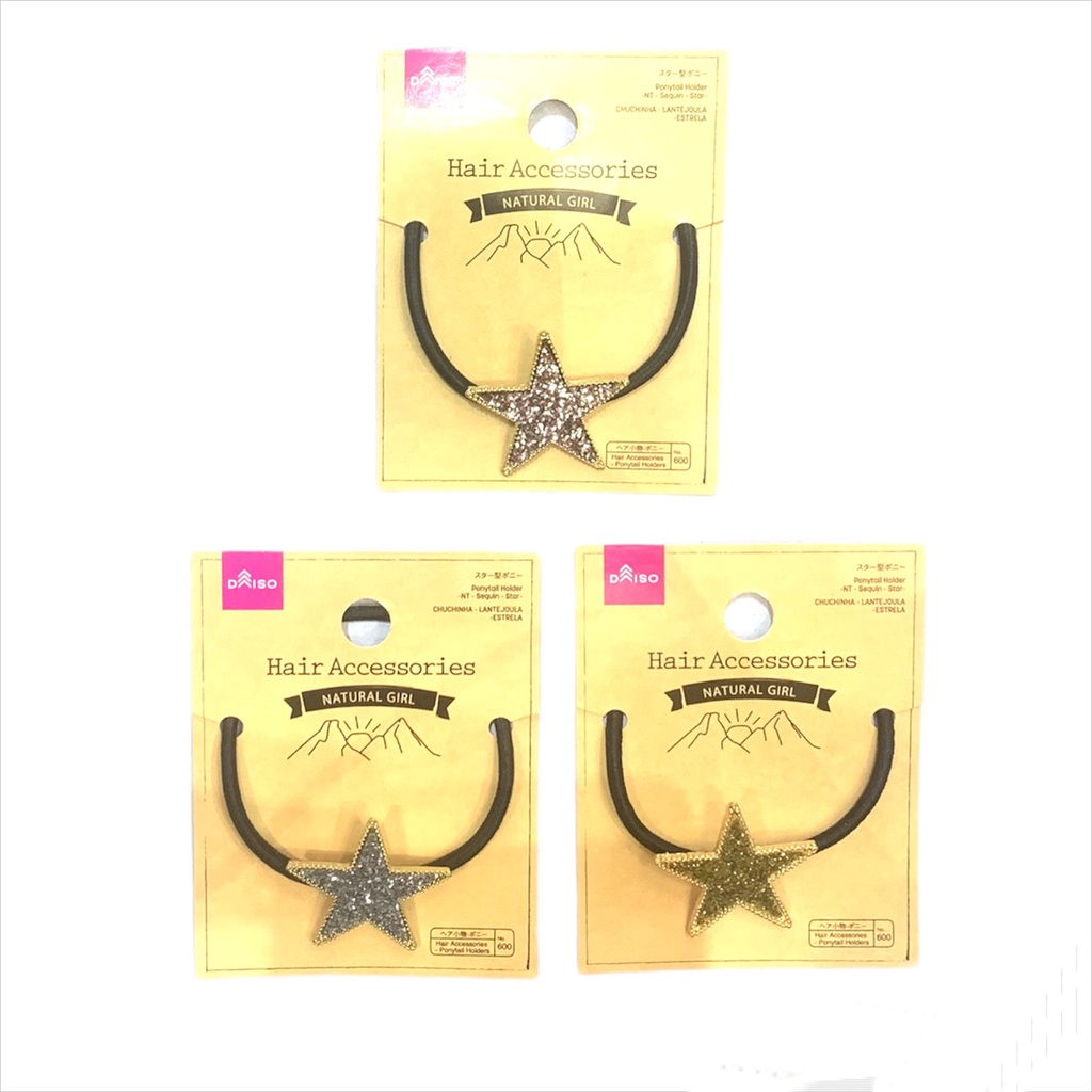 Daiso Cột tóc NT có đính ngôi sao lấp lánh