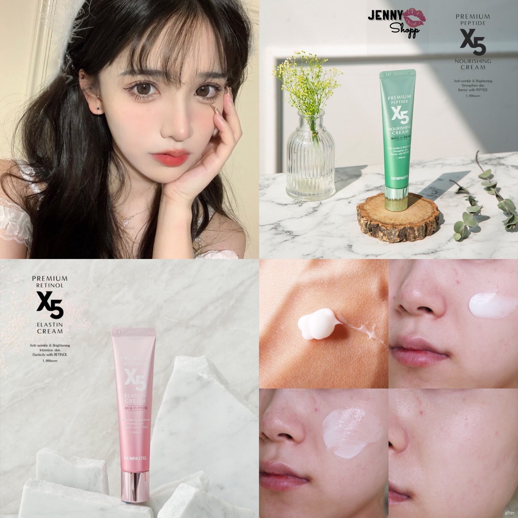 Kem Dưỡng SkinPastel Premium X5 Peptide &amp; Retinol Cream 30ml