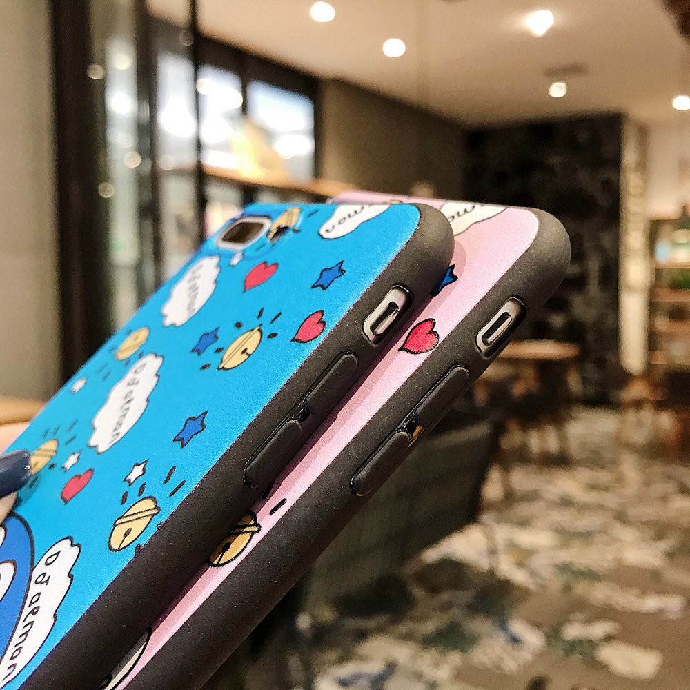 Ốp lưng iPhone 12 11 Pro X XR XS Max 8 7 6 6S Plus SE 2020 Cute Doraemon And Stitch Soft Case