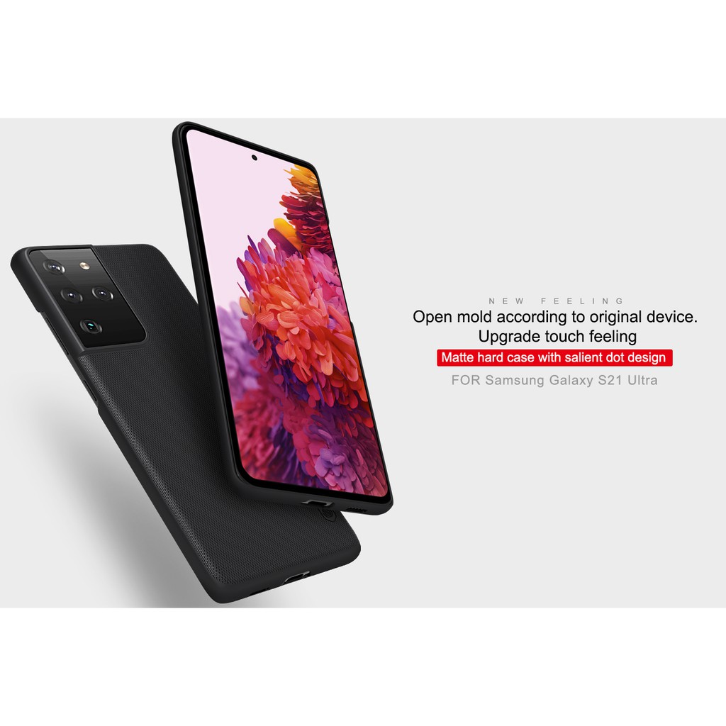 Ốp Lưng Samsung Galaxy S21 Ultra Hiệu Nillkin Dạng Sần Cứng Chính Hãng Hình Chụp Thật
