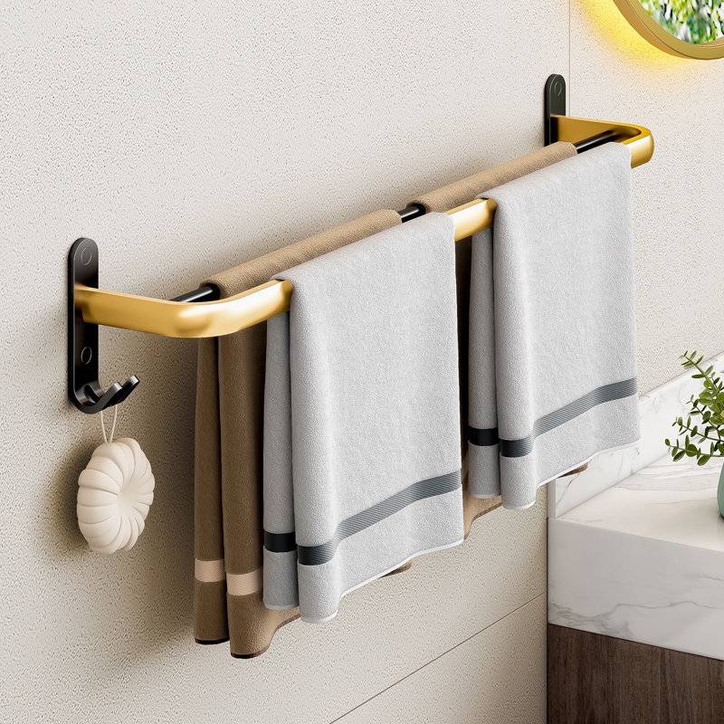 Giá treo khăn gắn tường GUANCHUANG không cần khoan thiết kế tiện dụng