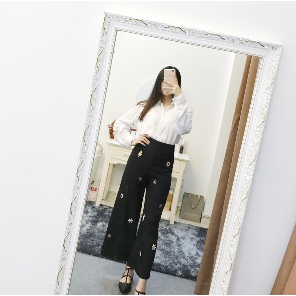 [FREESHIP - ẢNH THẬT] Culottes ZR đính hạt xuất dư