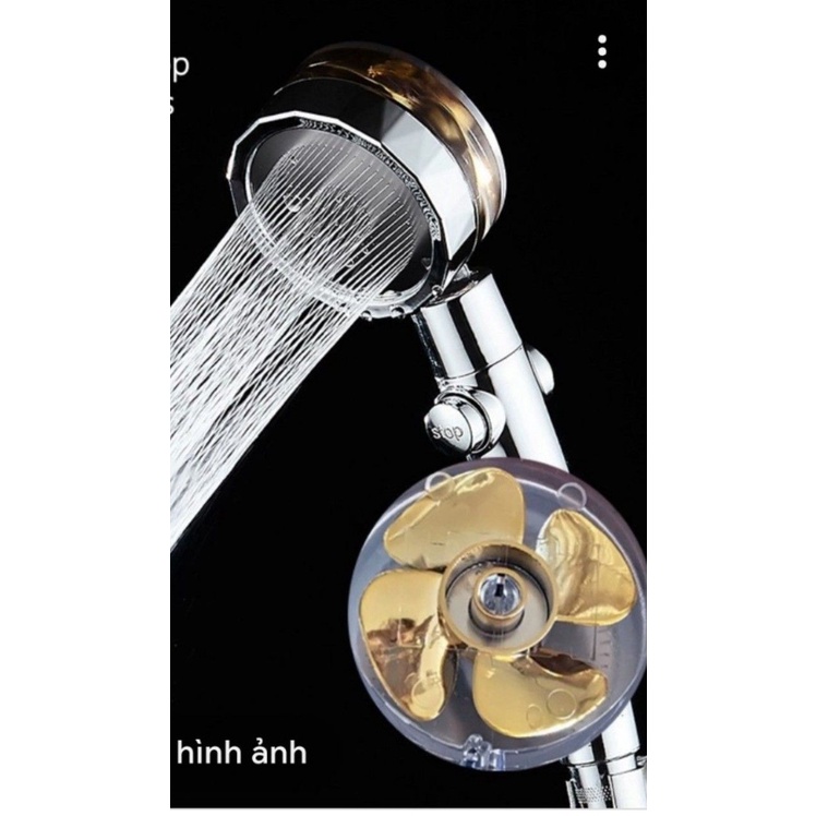 Bát Sen Có Cánh Quạt Tăng Áp Lực Nước Nóng Lạnh Nhựa Mạ Inox 304 - Sen Vòi Nhà Tắm thay thế cho inax toto ceasar