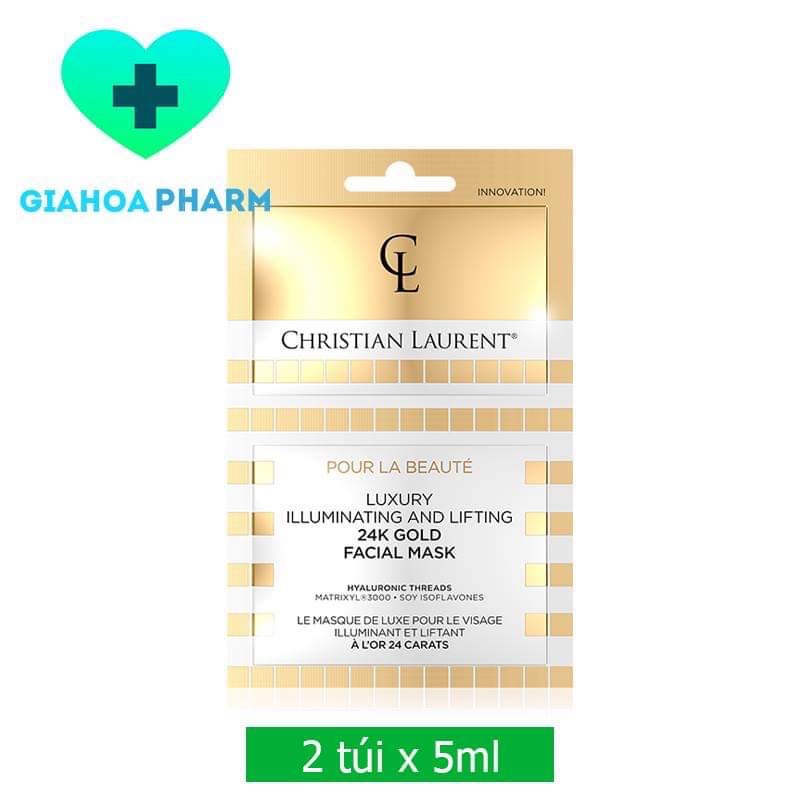 Mặt nạ trẻ hóa da tinh chất vàng 24K cao cấp (CHÍNH HÃNG) - Christian Laurent Luxury Brightening &amp; Lifting Face Mask