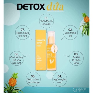 DETOX DỨA -THẢI ĐỘC DA MẶT QUEENIE SKIN