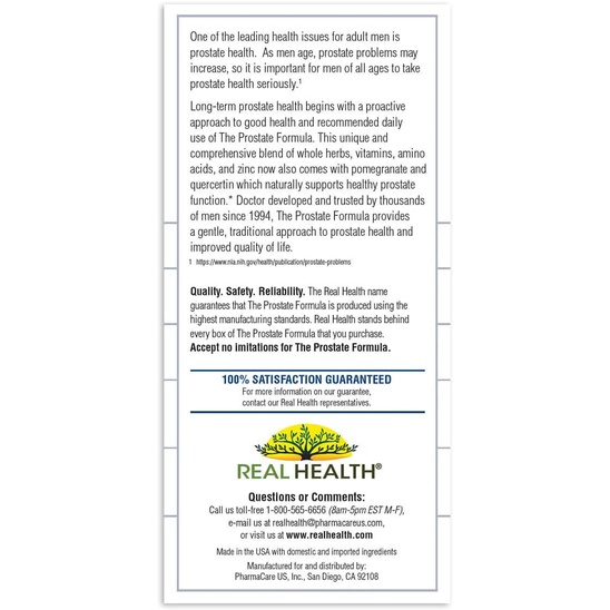 [DATE 9/2023] Real Health The Prostate Formula with Saw Palmetto Tablets 270 VIÊN