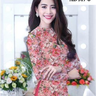 Vải áo dài in bông đều DL