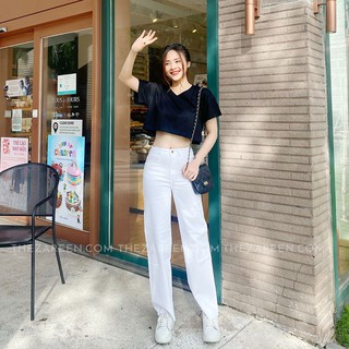 Áo thun croptop basic Zareen THU50 ĐEN