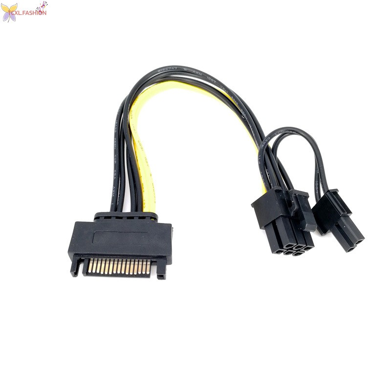 1 / 2 / 4 / 6 / 8 / 10 Cáp Chuyển Đổi 15pin Sata Sang 8pin Pci-E Female