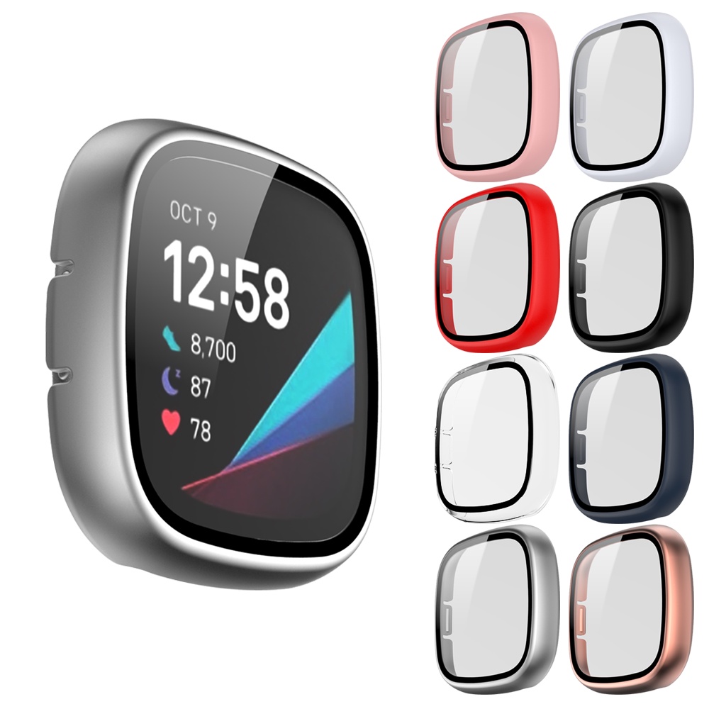 Ốp Lưng PC + KíNh CườNg LựC BảO Vệ MàN HìNh Cho Fitbit Versa 3