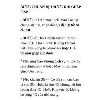 SIM GHÉP PRO NEW AUTO cho iPhone LOCK SE, 6S, 6S Plus trở lên (iOS 13 mới nhất và Sim 4G)