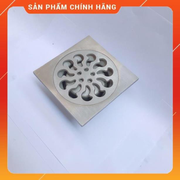 (SALE) phễu thoát sàn chống hôi inox304 mờ, phễu thoát nước, phễu thu sàn, mặt 12x12cm phi 60, 90, đúc nguyên khối