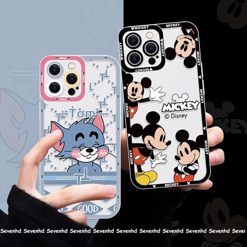 Ốp Điện Thoại Họa Tiết Hoạt Hình Mắt Thiên Thần / Chuột Mickey Cho iPhone 14 13 12 11 Pro Max SE2020 X XR Xs Max 7 8 6 6s Plus