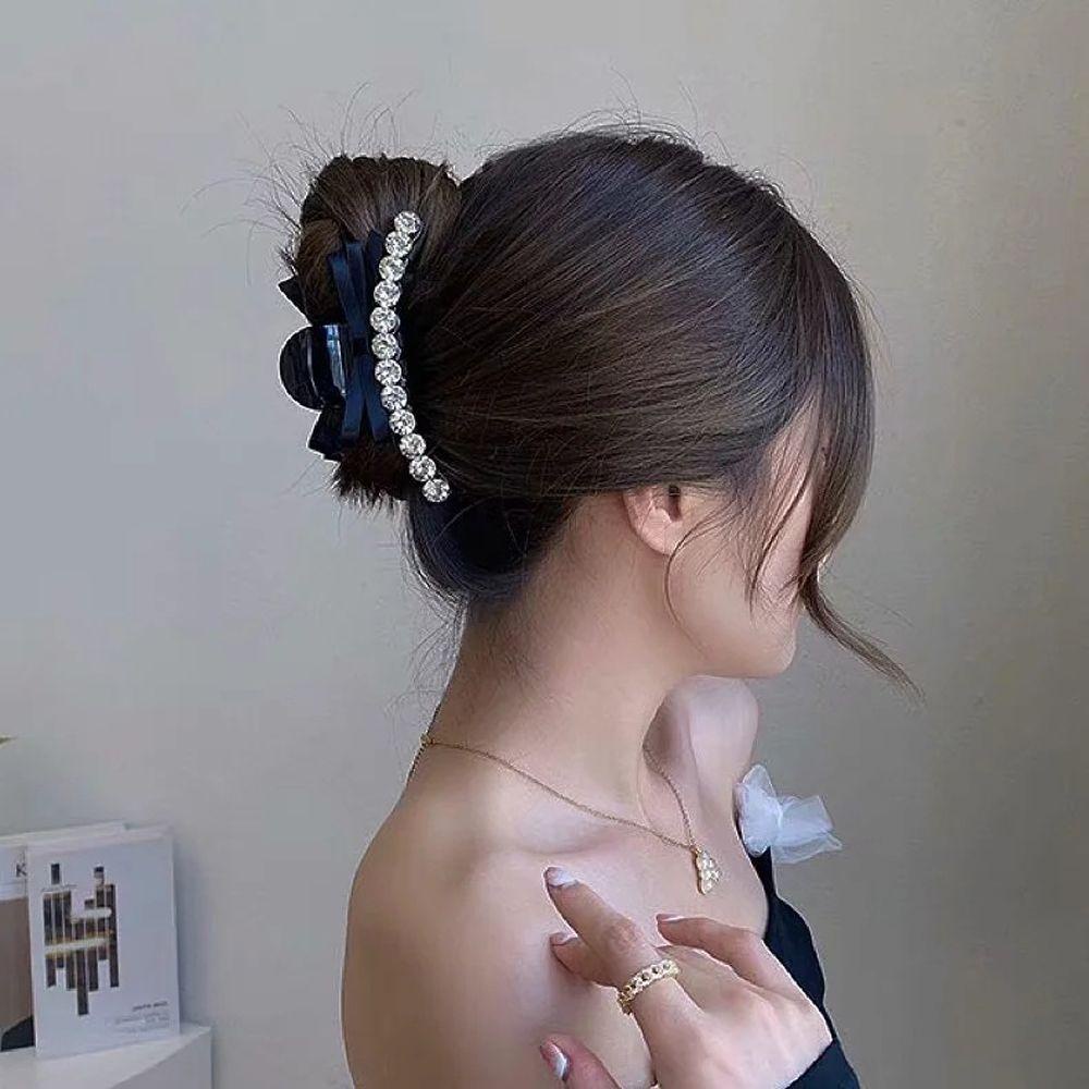 TWINKLE Kẹp Tóc Đính Đá Thanh Lịch Cho Nữ Giá Đỡ
