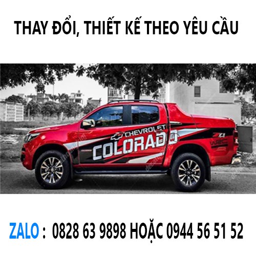 TOP ONE TEM XE Ô TÔ - Tem Xe Bán Tải Dòng Xe Chevrolet Colorado - Tem Xe Ô Tô Chất Lượng Nhất Toàn Quốc( Miến phí vận ch