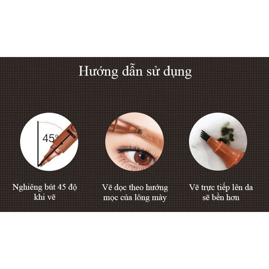 Bút chì kẻ lông mày phẩy sợi 4D MKING PRETTY chống nước siêu lâu trôi GT-EP04