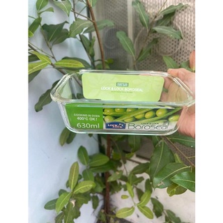 @@Thố thủy tinh chữ nhật Lock&Lock  630ml@@