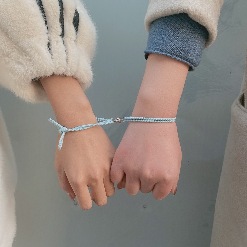 Bộ 2 vòng tay dây thắt từ tính cho cặp đôi