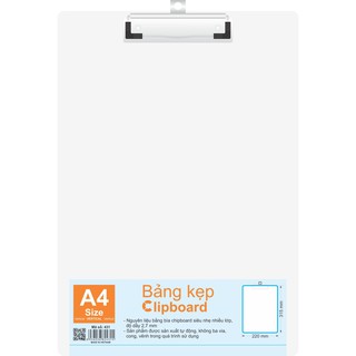 Giá bảng kẹp klong chipboad a4; ms 431 - sỉ ib