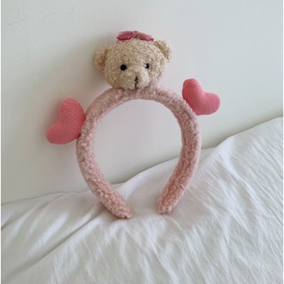 Băng Đô, Bờm Cài Tóc Gấu Phối Tim Siêu Cute