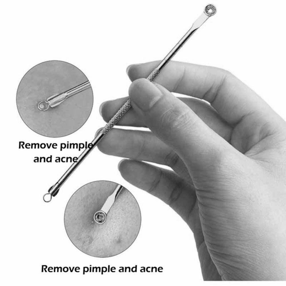 QQMALL Dụng Cụ Nặn Mụn Đầu Đen Bằng Thép Không Gỉ