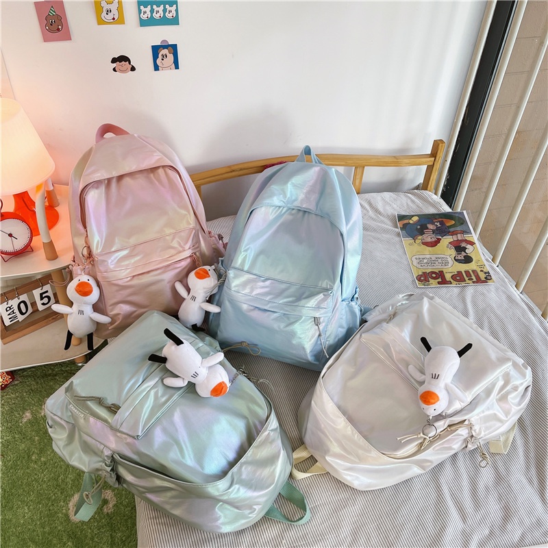 Ba lô học sinh chống thấm nước có khóa cài dễ thương chất lượng cao cho nữ sinh