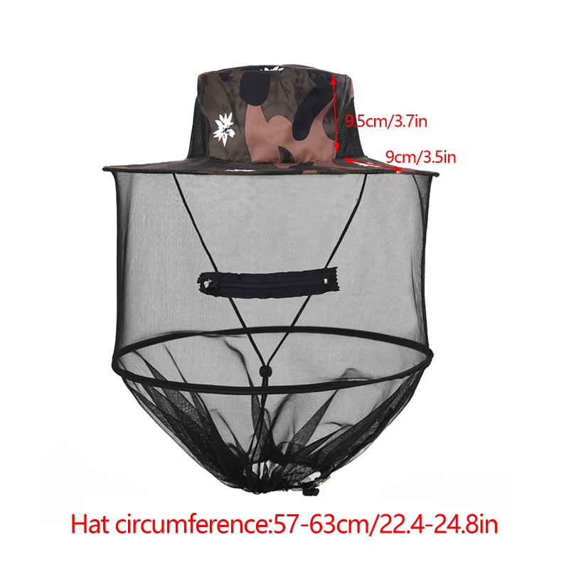 Mũ Lưới Chống Ong Đốt / Côn Trùng Thoáng Khí Dùng Khi Đi Câu Cá / Cắm Trại