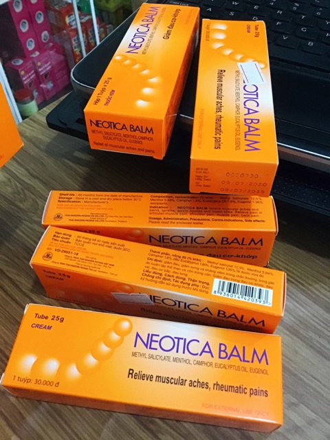 Gel xoa bóp Neotica Balm tuýp 25gr