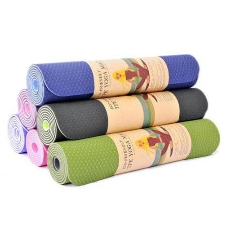 THẢM TẬP YOGA TPE 2 LỚP DÀY 6mm, 8mm hàng cao cấp chống trơn trượt, hàng đẹp