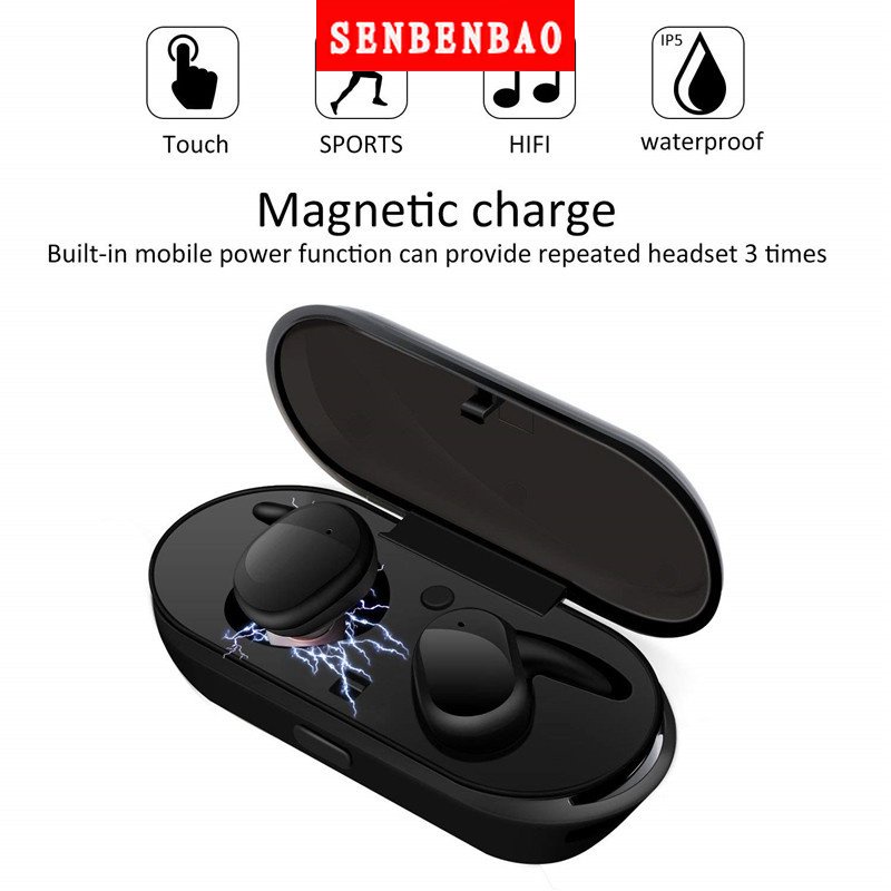 Tai Nghe Y30 / Y50 TWS Bluetooth Không Dây Có Mic Và Phụ Kiện