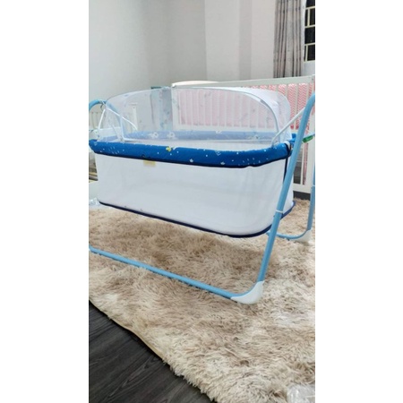 Nôi rung tự động cho bé ngủ ngon,có tặng mùng+cục rung điện