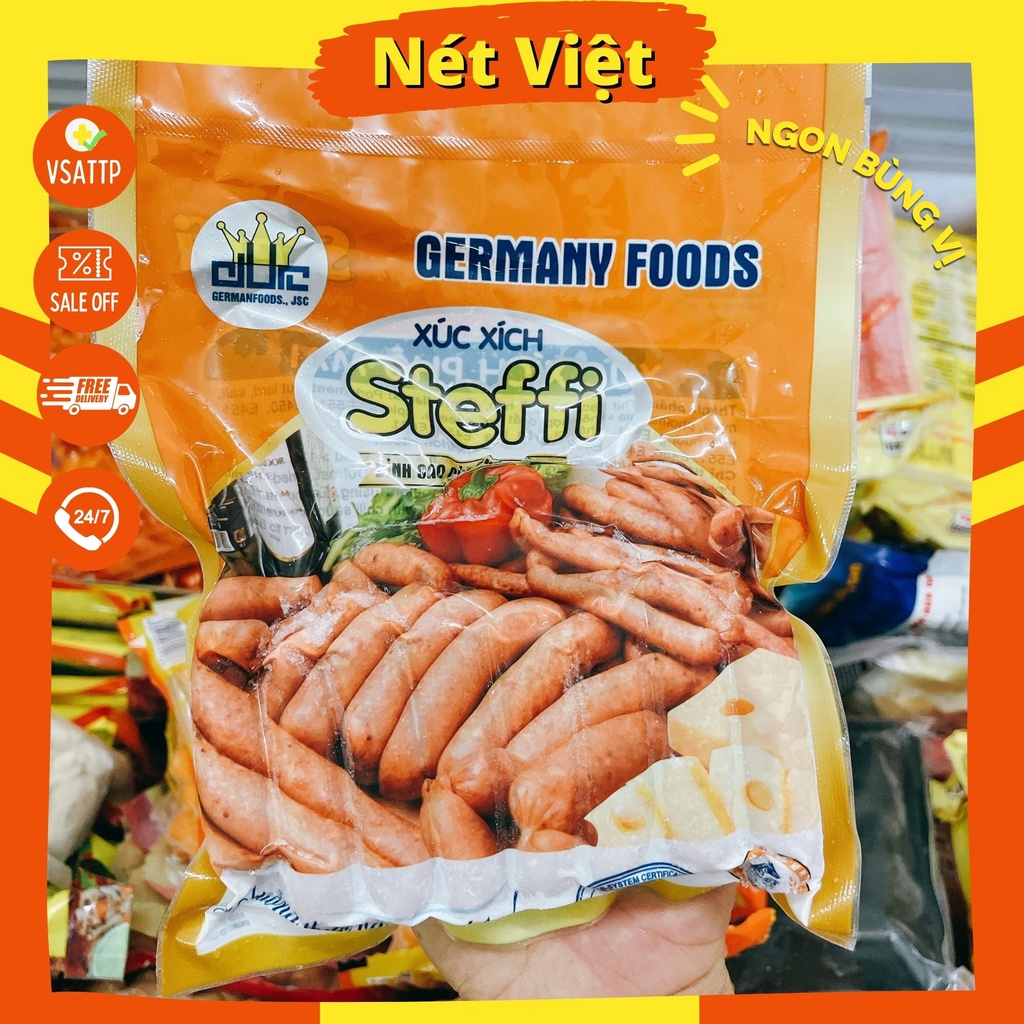 Xúc Xích Phô Mai Đức Steffi Thả Lẩu Thơm Ngon Gói 250gr