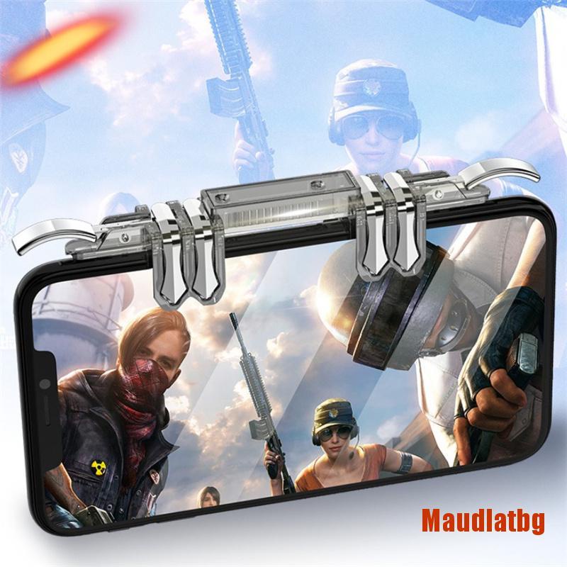 MAtbg Mobile Trigger Gamepad Controller Touch Button Shooter Grip Trigger Aim Joy