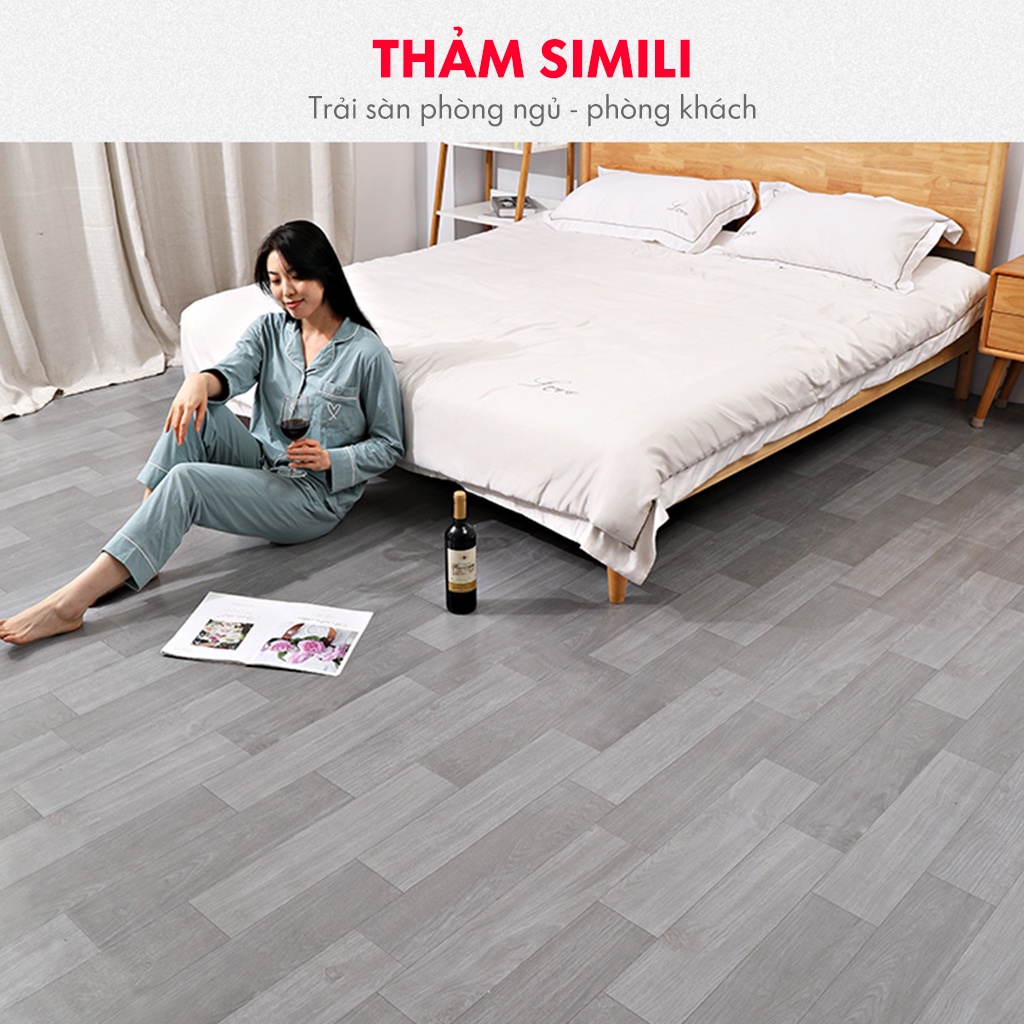 Simili lót sàn nhà dạng cuộn giá rẻ trải kho xưởng nhà trọ