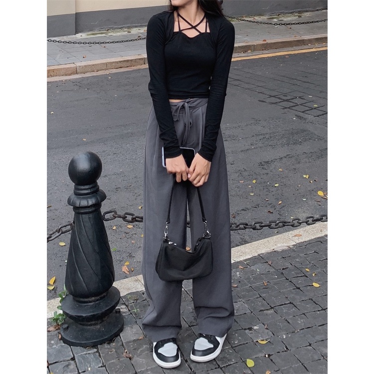 Quần ống rộng dáng suông thời trang