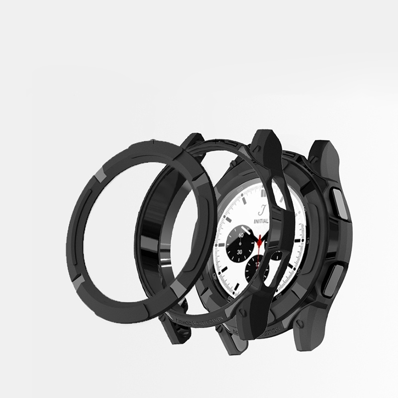 Ốp khung silicon mềm bảo vệ cho đồng hồ Samsung Galaxy Watch 4 Classic 42mm 46mm